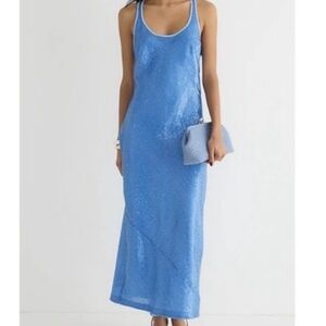 Blue sequin dress from J.Crew Collection. Size 10.